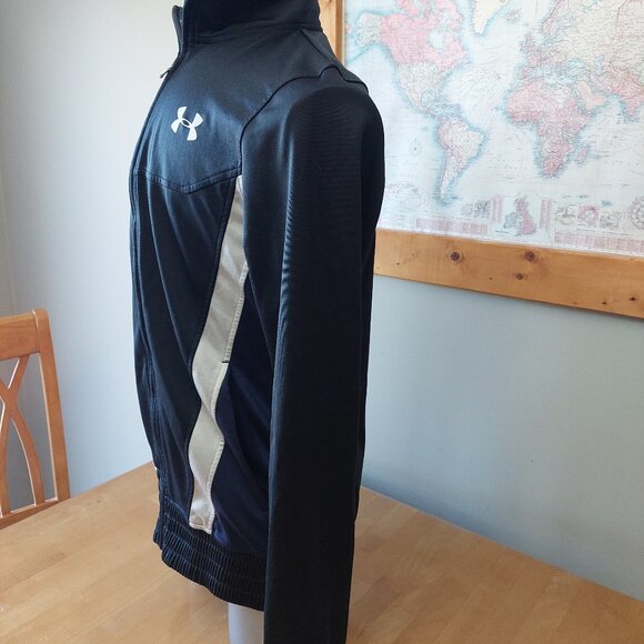 Under Armour Full Zip jacket with elastic waist and cuffs Navy/Black Men… - Picture 6 of 13
